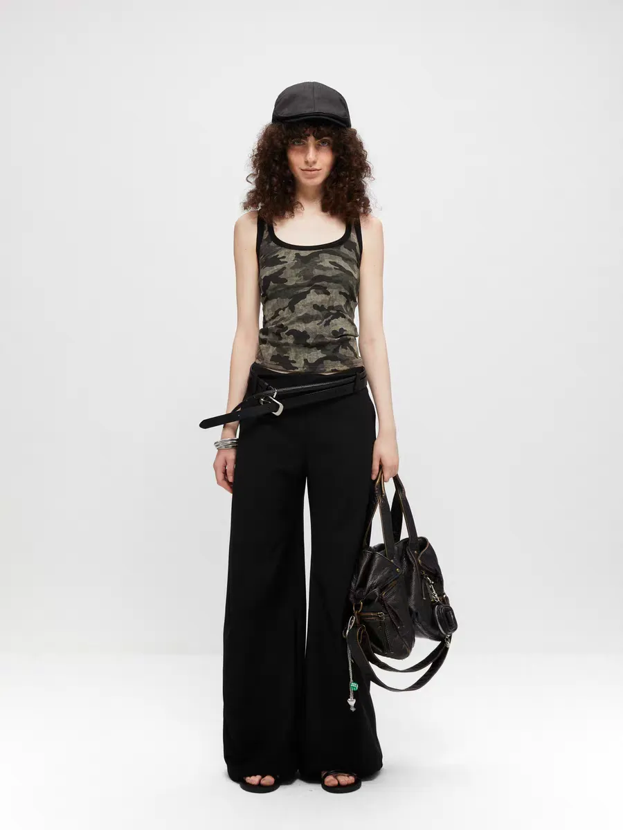 Camo Ribbed Tank Top