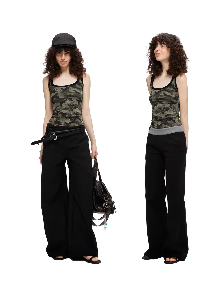Camo Ribbed Tank Top