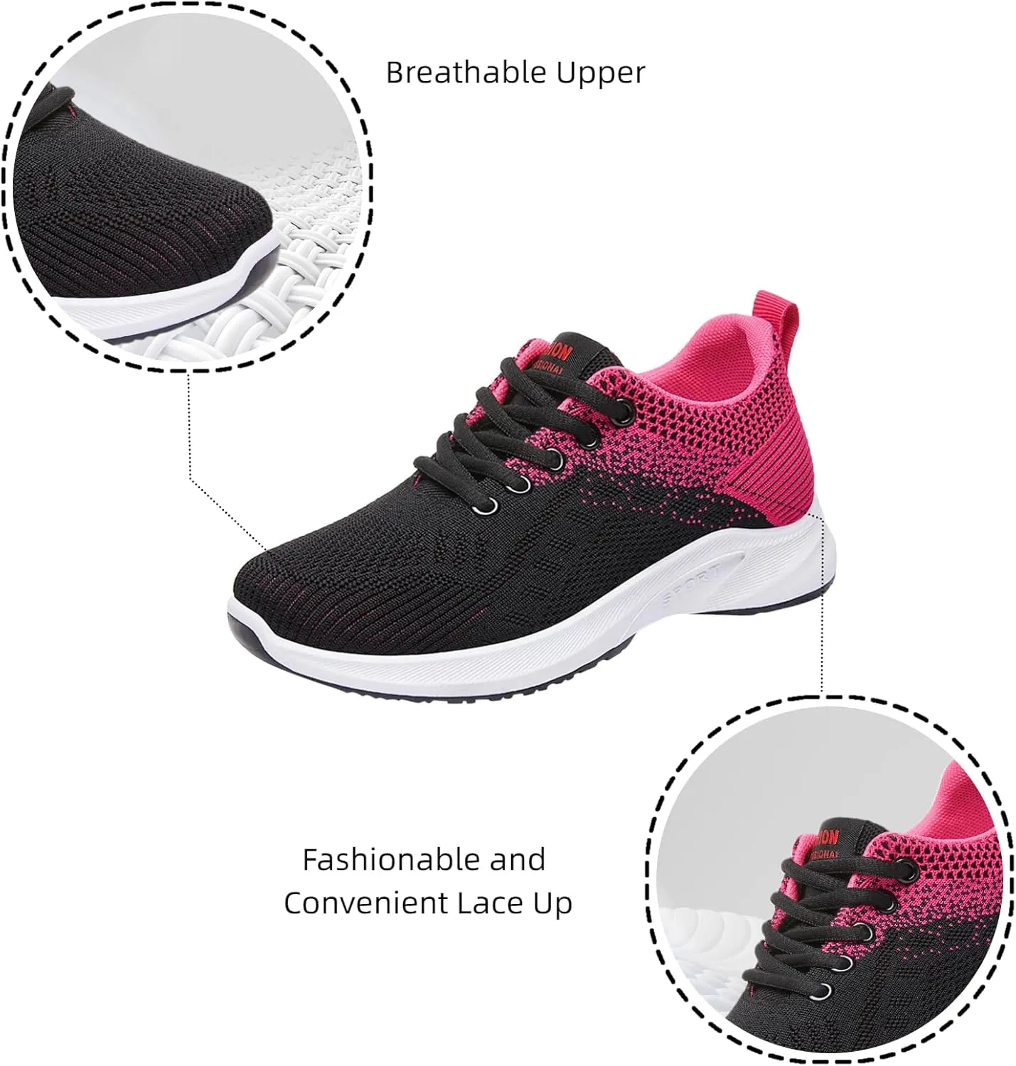 Comfortwear Ortho Shoes for Women Lightweight Slip On Running Walking Shoes Athletic Fashion Training Sneakers