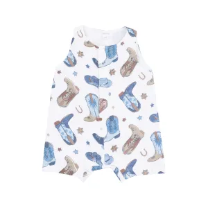 Cowboy Boots Shortie Romper