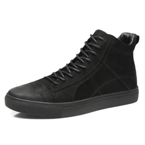 West Louis High Top Genuine Leather Sneakers