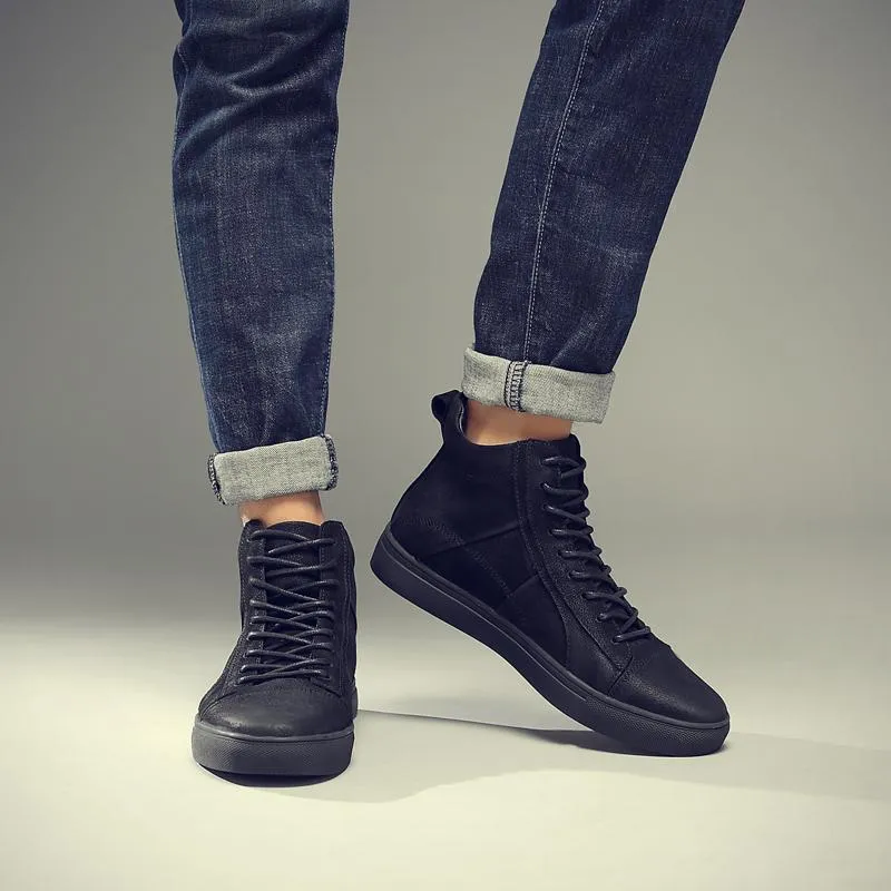 West Louis High Top Genuine Leather Sneakers